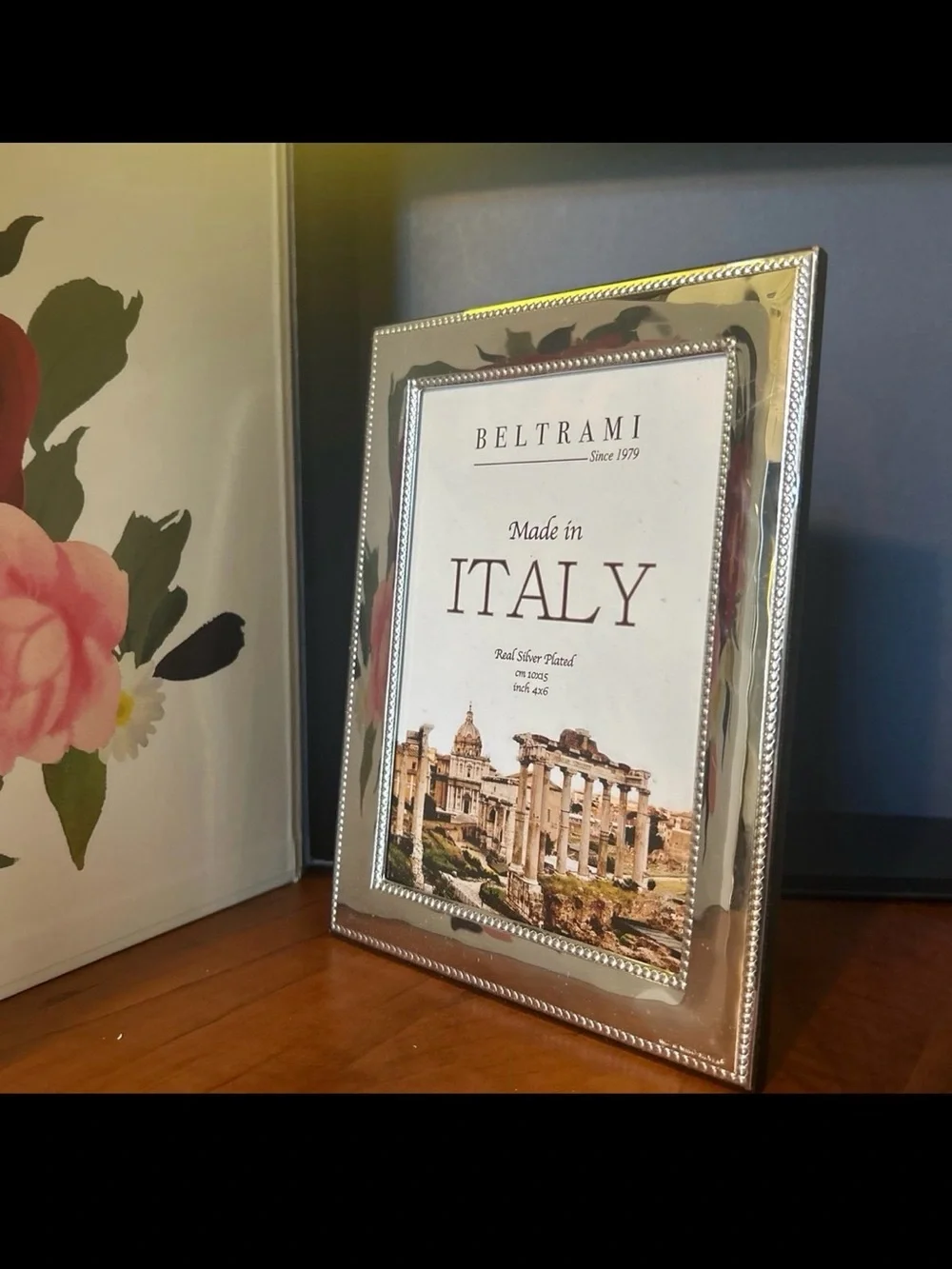 2 silver Plated Photo Frames Philip Whitney Ltd. 2 1/2”x 3 1/2 “ & Beltrami 4X6”